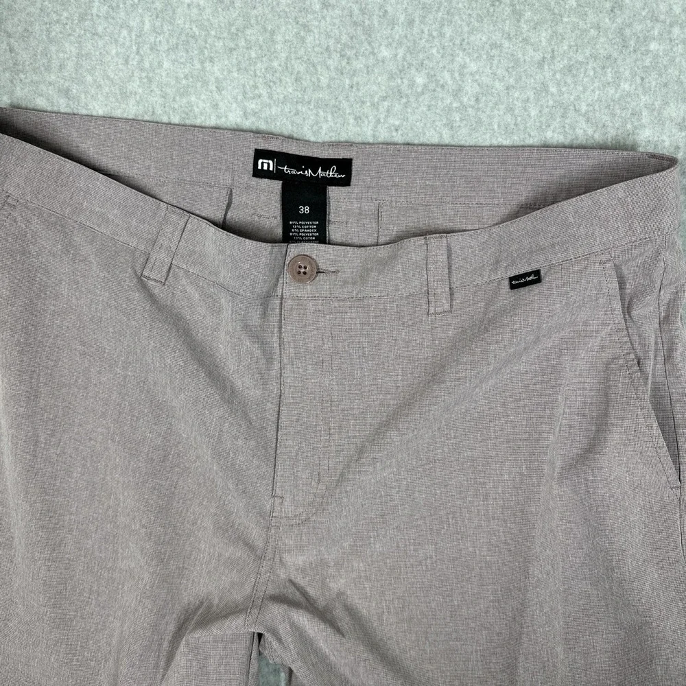 Travis Mathew Beck Men's Shorts 38 Gray Chino Stretch‎ Golf Beach Casual Boating